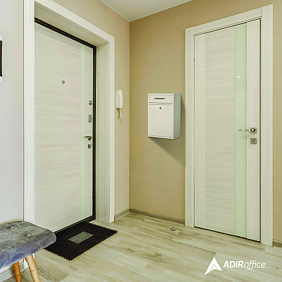 AdirOffice Large Ultimate Secure Drop Box Wall Mounted Mail Box, 11.2 x 4.7 x 16.2, White (ALHI63104WHI)