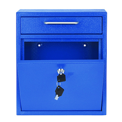AdirOffice Medium Ultimate Wall Mounted Mail Box, 10.4 x 4.5 x 12, Blue (ALHI63105BLU)