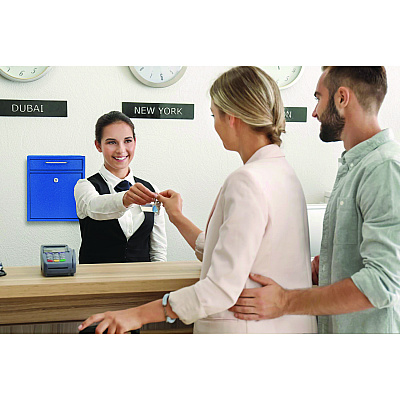 AdirOffice Medium Ultimate Wall Mounted Mail Box, 10.4 x 4.5 x 12, Blue (ALHI63105BLU)