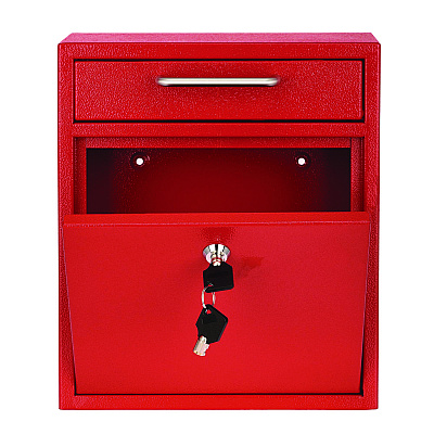 AdirOffice Medium Ultimate Wall Mounted Mail Box, 10.4 x 4.5 x 12, Red (ALHI63105RED)