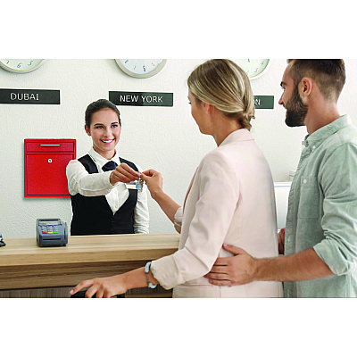 AdirOffice Medium Ultimate Wall Mounted Mail Box, 10.4 x 4.5 x 12, Red (ALHI63105RED)
