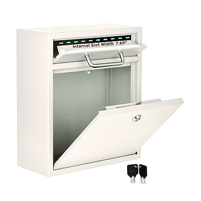 AdirOffice Medium Ultimate Wall Mounted Mail Box, 10.4 x 4.5 x 12, White (ALHI63105WHI)