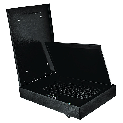 AdirOffice Large Wall Mounted Weatherproof Steel Secure Drop Box, 11 x 2.4 x 16, Black (ALHI63114BLK)