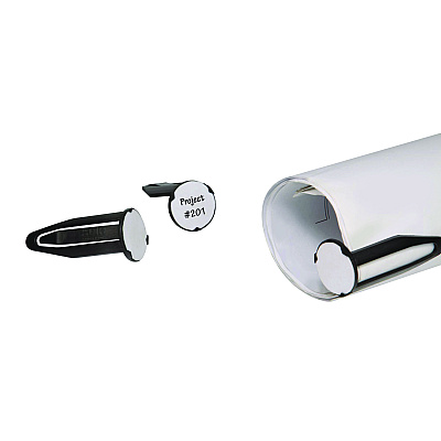 AdirOffice Clips for Plans, Blueprints, Maps and Posters, Small, Black, 50/Pack (ALHI636)