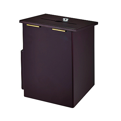 AdirOffice Squared Wood Locking Suggestion Box, 7.25 x 7.5 x 10, Medium Density Fiberboard, Mahogany (ALHI63201MA)