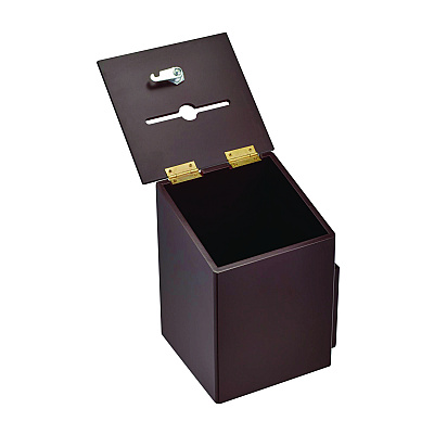AdirOffice Squared Wood Locking Suggestion Box, 7.25 x 7.5 x 10, Medium Density Fiberboard, Mahogany (ALHI63201MA)