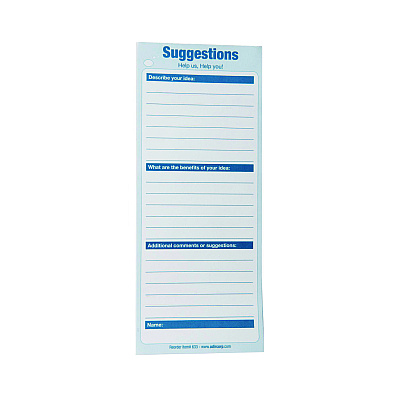 AdirOffice Suggestion Cards, 8.5 x 4, White, 50/Pack (ALHI63350)