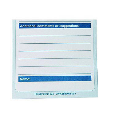 AdirOffice Suggestion Cards, 8.5 x 4, White, 50/Pack (ALHI63350)