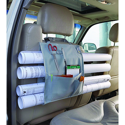 AdirOffice Blueprint Large Document Car Plan Holder with Pockets, 15 x 0.5 x 26.5, Blue (ALHI642)
