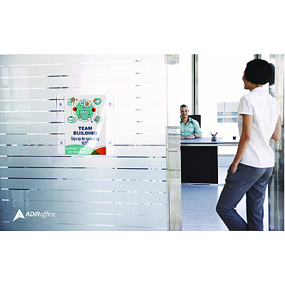 AdirOffice Clear Suction Acrylic Window Sign Holder, 8 x 11, Clear Frame, 6/Pack (ALHI6398511WSH6)