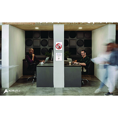 AdirOffice Wall Mount Side-Loading Acrylic Sign Holders, 8 x 11, Clear Frame, 6/Pack (ALHI63985116WM)