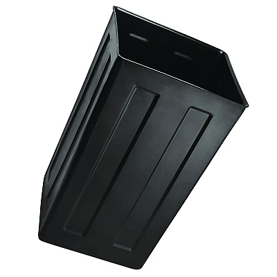 Alpine 40 Gallon Rigid Plastic Waterproof Square Trash Can Insert Liner for Indoor/Outdoor Trash Can, Plastic, Black (ALHALPA01)