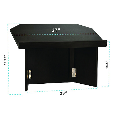 AdirOffice Foldable Tabletop Podium Lectern Speaker Stand, 27 x 16 x 19, Black (ALHI66105BLK)