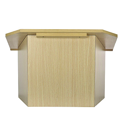 AdirOffice Foldable Tabletop Podium Lectern Speaker Stand, 27 x 16 x 19, Medium Oak (ALHI66105MEO)
