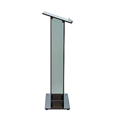 AdirOffice Acrylic Stand-Up Podium Lectern Speaker Stand, 26 x 13 x 47, Black (ALHI66102BLK)