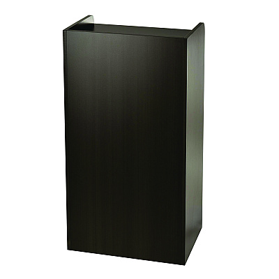 AdirOffice Wood Mobile Presentation Lectern Speaker Stand with Shelves, 22.44 x 16.53 x 45.98, Black (ALHI66107BLK)