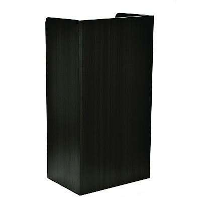 AdirOffice Wood Mobile Presentation Lectern Speaker Stand with Shelves, 22.44 x 16.53 x 45.98, Black (ALHI66107BLK)