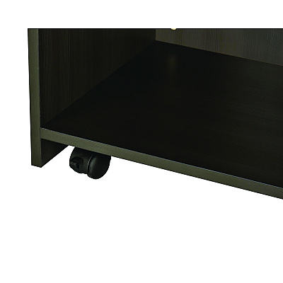 AdirOffice Wood Mobile Presentation Lectern Speaker Stand with Shelves, 22.44 x 16.53 x 45.98, Black (ALHI66107BLK)