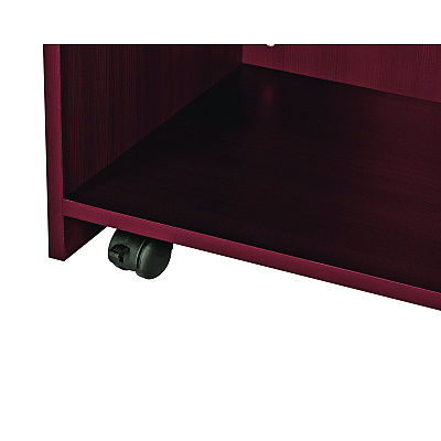 AdirOffice Wood Mobile Presentation Lectern Speaker Stand with Shelves, 22.44 x 16.53 x 45.98, Mahogany (ALHI66107MA)