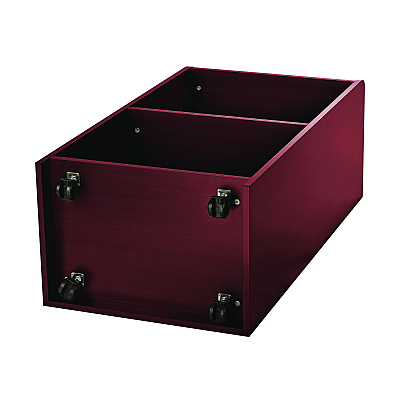 AdirOffice Wood Mobile Presentation Lectern Speaker Stand with Shelves, 22.44 x 16.53 x 45.98, Mahogany (ALHI66107MA)