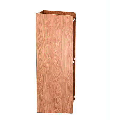 AdirOffice Wood Mobile Presentation Lectern Speaker Stand with Shelves, 22.44 x 16.53 x 45.98, Medium Oak (ALHI66107MEO)