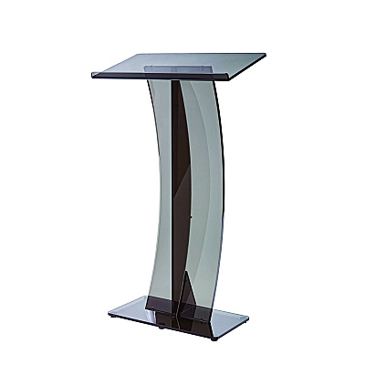 AdirOffice Acrylic Slanted Podium Lectern Speaker Stand, 26.75 x 12.5 x 47, Black (ALHI66103BLK)