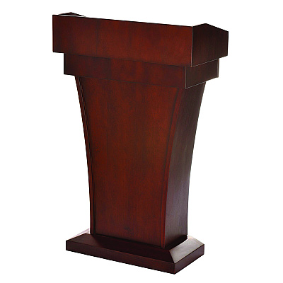 AdirOffice Wood Stand-Up Podium Lectern Speaker Stand with Drawer and Storage Area, 27.55 x 14 x 43.3, Cherry (ALHI661012CH)