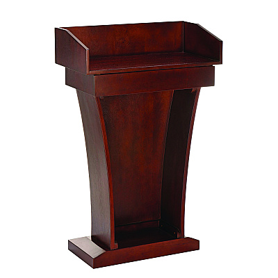 AdirOffice Wood Stand-Up Podium Lectern Speaker Stand with Drawer and Storage Area, 27.55 x 14 x 43.3, Cherry (ALHI661012CH)