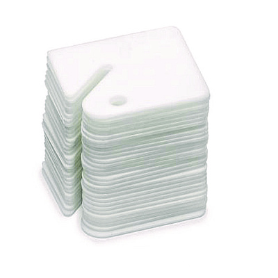 AdirOffice Plastic Identification Key Tags, White, 100/Pack (ALHI689100)
