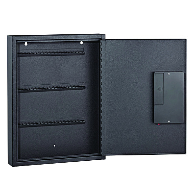 AdirOffice Steel Digital Lock Key Cabinet, 60-Key, 13 x 2.6 x 17, Stainless Steel 304, Black (ALHI68060BLK)