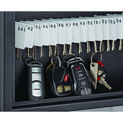 AdirOffice Steel Digital Lock Key Cabinet, 60-Key, 13 x 2.6 x 17, Stainless Steel 304, Black (ALHI68060BLK)