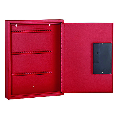AdirOffice Steel Digital Lock Key Cabinet, 60-Key, 13 x 2.6 x 17, Stainless Steel 304, Red (ALHI68060RED)