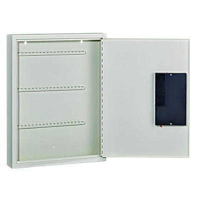 AdirOffice Steel Digital Lock Key Cabinet, 60-Key, 13 x 2.6 x 17, Stainless Steel 304, White (ALHI68060WHI)