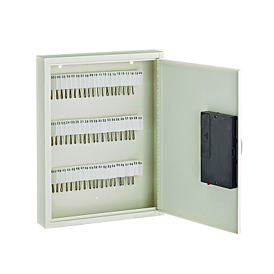 AdirOffice Steel Digital Lock Key Cabinet, 60-Key, 13 x 2.6 x 17, Stainless Steel 304, White (ALHI68060WHI)