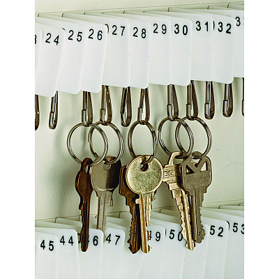 AdirOffice Steel Digital Lock Key Cabinet, 60-Key, 13 x 2.6 x 17, Stainless Steel 304, White (ALHI68060WHI)