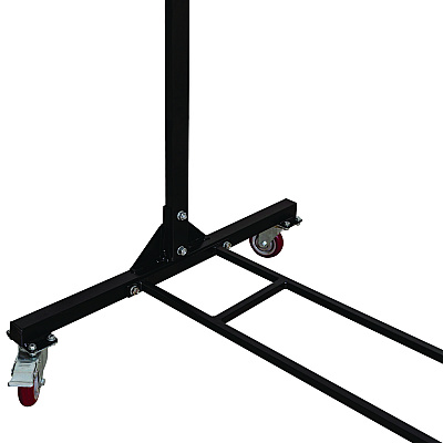 AdirOffice Steel Folding Chair Two-Tier Utility Cart, Metal, 1,000 lb Capacity, 33 x 65 x 68.5, Black (ALHI69003)