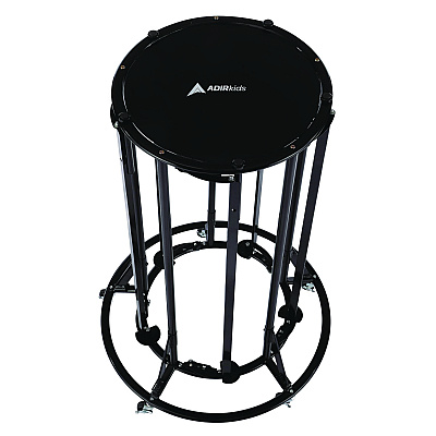 AdirKids Steel Large Paper Roll Holder Paper Dispenser Stand and Cutter w/Wheels, For Up to 3" dia x 36" Wide Rolls, Metal, Black (ALHIKI30001)