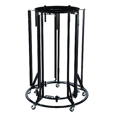 AdirKids Steel Large Paper Roll Holder Paper Dispenser Stand and Cutter w/Wheels, For Up to 3" dia x 36" Wide Rolls, Metal, Black (ALHIKI30001)