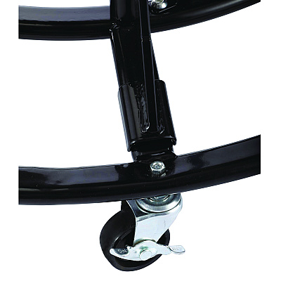 AdirKids Steel Large Paper Roll Holder Paper Dispenser Stand and Cutter w/Wheels, For Up to 3" dia x 36" Wide Rolls, Metal, Black (ALHIKI30001)