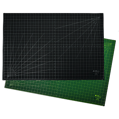 AdirOffice Reversible Self Healing Cutting Mat, 24 x 36, Green/Black (ALHICM2436)