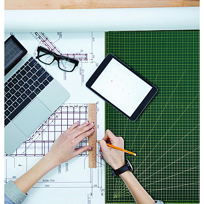 AdirOffice Reversible Self Healing Cutting Mat, 24 x 36, Green/Black (ALHICM2436)