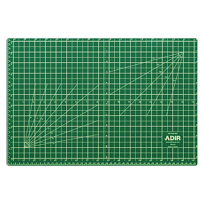 AdirOffice Reversible Self Healing Cutting Mat, 12 x 18, Green/Black (ALHICM1218)