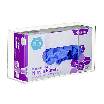 AdirMed Acrylic Glove Dispenser, Single Box Capacity, 10.2 x 3.5 x 5.3, Clear (ALHI90201)