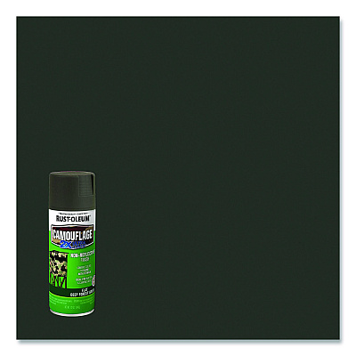 Rust-Oleum Camouflage Spray Paint, Flat Deep Forest Green, 12 oz Aerosol Can, 6/Carton (RST279175CT)