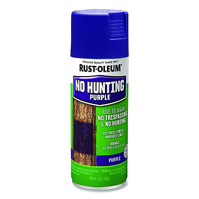 Rust-Oleum Specialty No Hunting Purple Spray Paint, Flat No Hunting Purple, 12 oz Aerosol Can, 6/Carton (RST270970CT)
