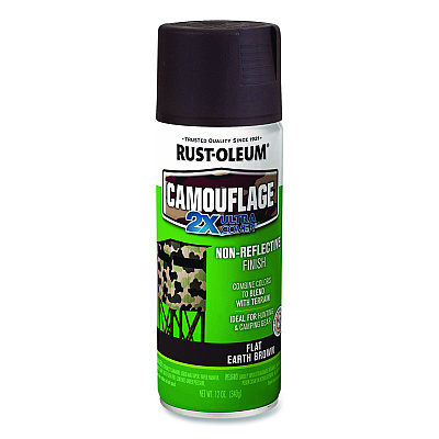 Rust-Oleum Camouflage Spray Paint, Flat Earth Brown, 12 oz Aerosol Can, 6/Carton (RST279178CT)