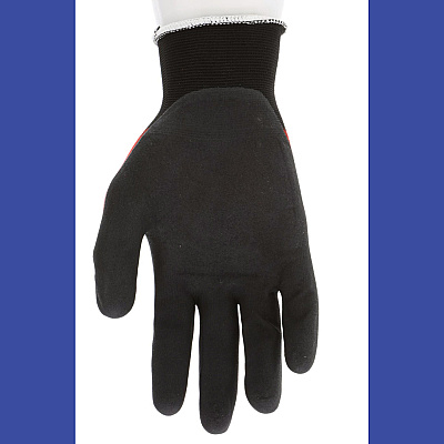 MCR Safety Ninja BNF N96970 Gloves, 10" Long, Small, Black/Red, 12 Pairs (N96970S)