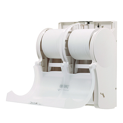 Georgia Pacific Professional Compact Quad Vertical 4-Roll Coreless Tissue Dispenser, 12.06 x 8 x 14.44, White (GPC56747A)