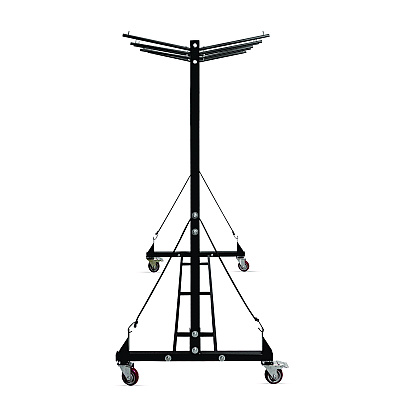 AdirOffice Folding Chair and Table Combo Cart, Metal, 600 lb Capacity, 33.7 x 65 x 67, Black (ALHI69001)
