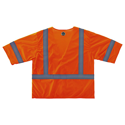 ergodyne GloWear 8310HL Type R Class 3 Economy Mesh Vest, 4X-Large to 5X-Large, Orange (EGO22019)